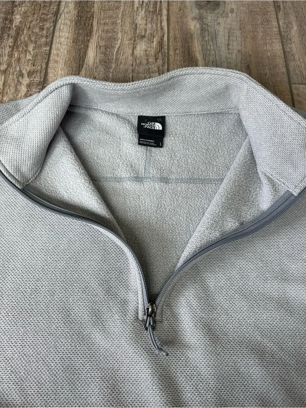 The North Face Textured Cap Rock Sweater Light Grey Men’s Size Large